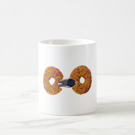 Man isst Donuts Kaffeetasse