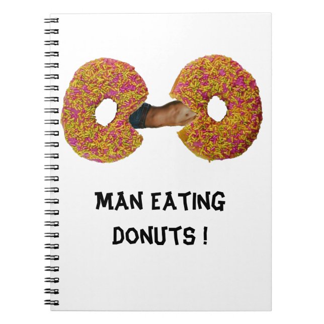Man isst Donuts ! Notizbuch Notizblock (Vorderseite)