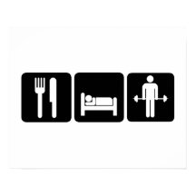 Man isst schlafende Liftgewichte