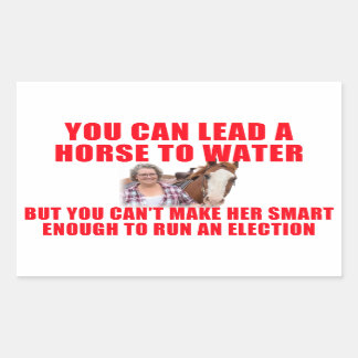 Man kann ein Pferd zum Wasser führen Rechteckiger Aufkleber