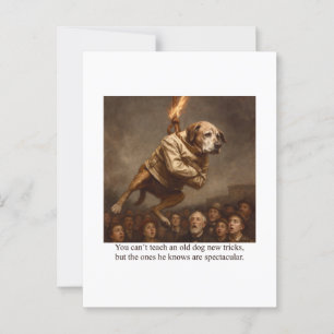 Man kann einem alten Hund keine neuen Tricks beibr Postkarte