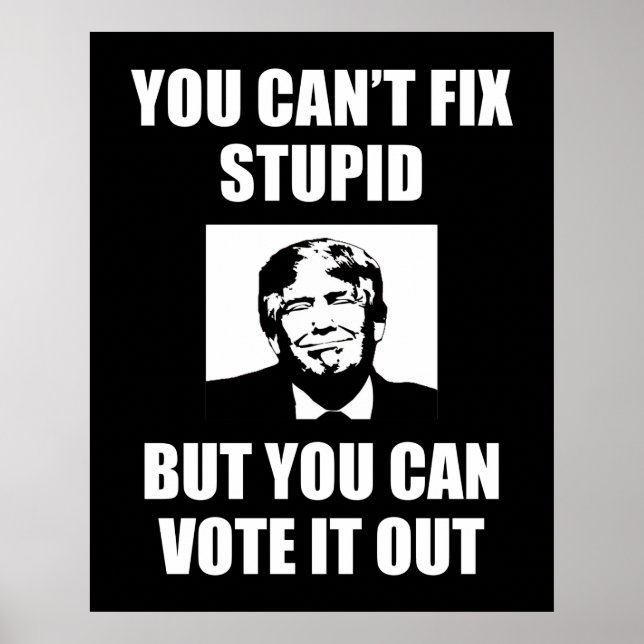 Man kann keinen dummen lustigen Anti-Trump reparie Poster (Vorne)