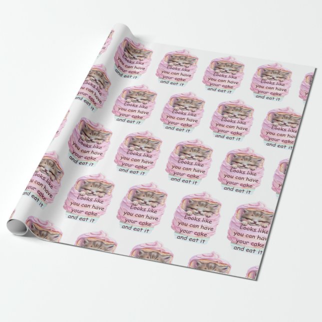 Man kann Kuchen und essen Geschenkpapier (Ungerollt)