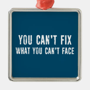 Man kann nicht reparieren, was man nicht sehen kan ornament aus metall