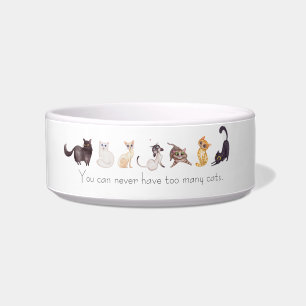Man kann nie genug Katzen haben Design mit Katzen Napf