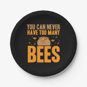 Man kann nie zu viele Bienen haben Pappteller