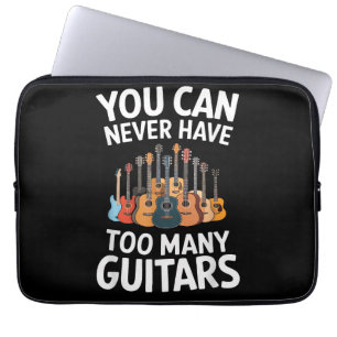 Man kann nie zu viele Gitarren haben, lustiger Mus Laptopschutzhülle