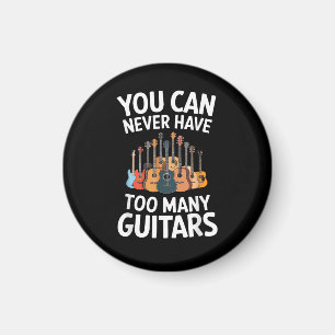 Man kann nie zu viele Gitarren haben, lustiger Mus Magnet