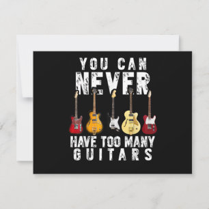 Man kann nie zu viele Gitarren haben Musik Lustig 