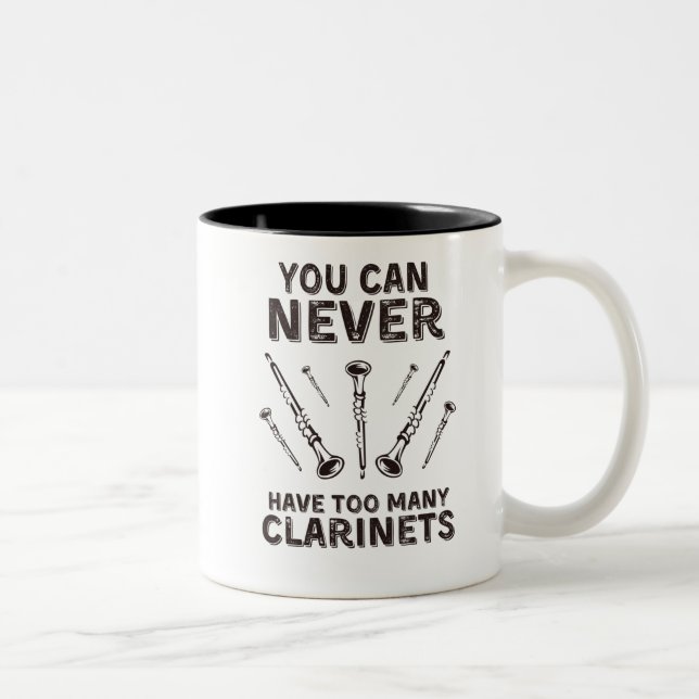 Man kann nie zu viele Klarinetten haben Zweifarbige Tasse (Rechts)