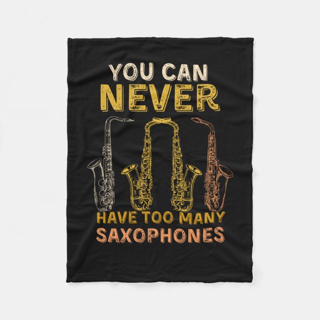 Man kann nie zu viele Saxophone haben Fleecedecke (Vorderseite)