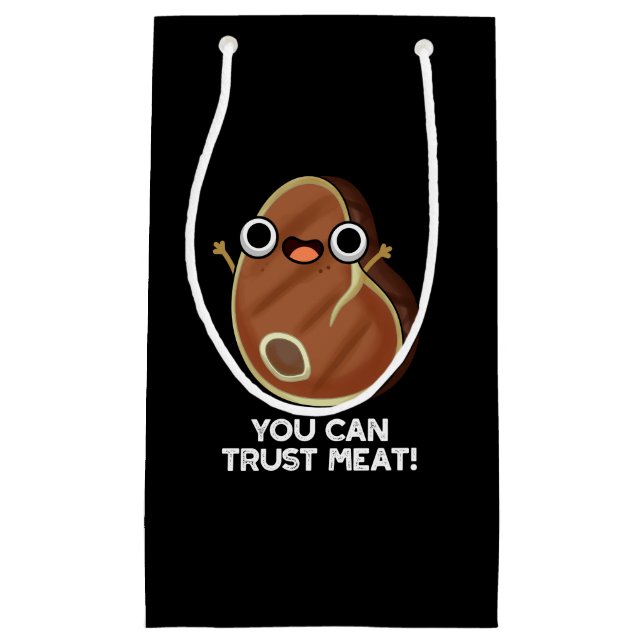Man kann sich darauf verlassen, dass Fleisch Funny Kleine Geschenktüte (Vorderseite)