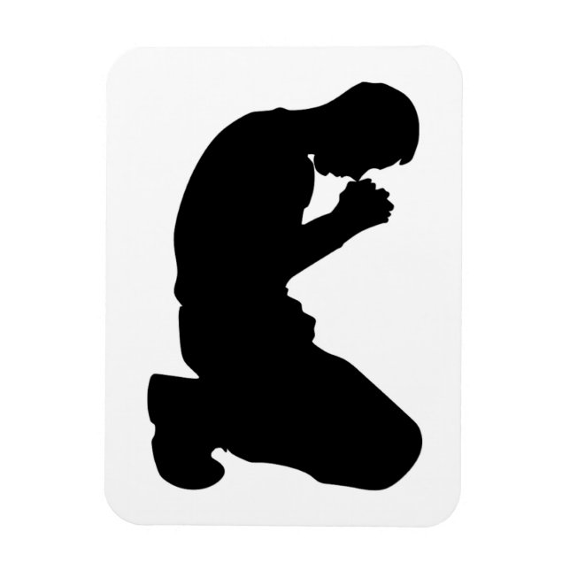 MAN KNELT IN PRAYER MAGNET (Vertikal)