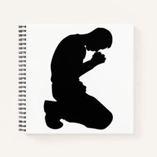 MAN KNELT IN PRAYER NOTIZBUCH