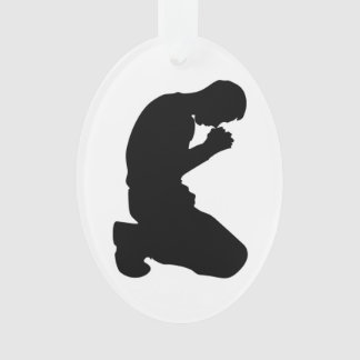 MAN KNELT IN PRAYER ORNAMENT