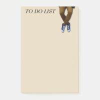 Man Legs sitzt auf Tan Notes