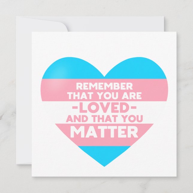 Man liebt You Materie (Herz der Trans-Flagge) (Vorderseite)
