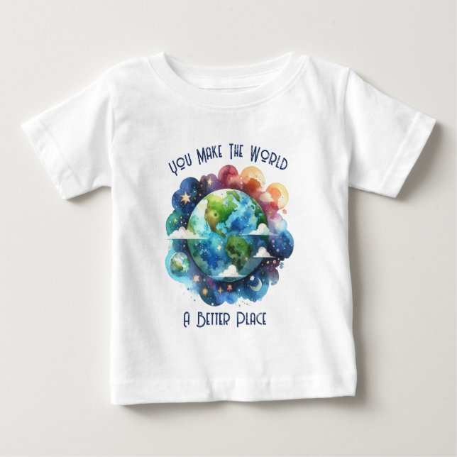 Man macht die Welt zu einem besseren Ort Baby T-shirt (Vorderseite)