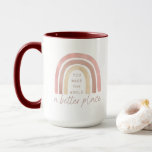 Man macht die Welt zu einem besseren Ort der Tasse<br><div class="desc">Lassen Sie sich und andere mit diesem herrlichen Boho-Regenbogen "Machen Sie die Welt zu einem besseren Ort" Tasse befreien!</div>