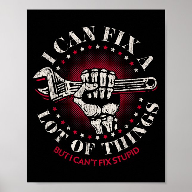 Man Mechanic I Can Fix A Lot Of Things But Can't F Poster (Vorne)