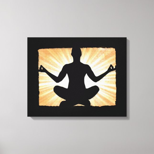 Man Meditation Zen Leinwand Mauer (Vorderseite)