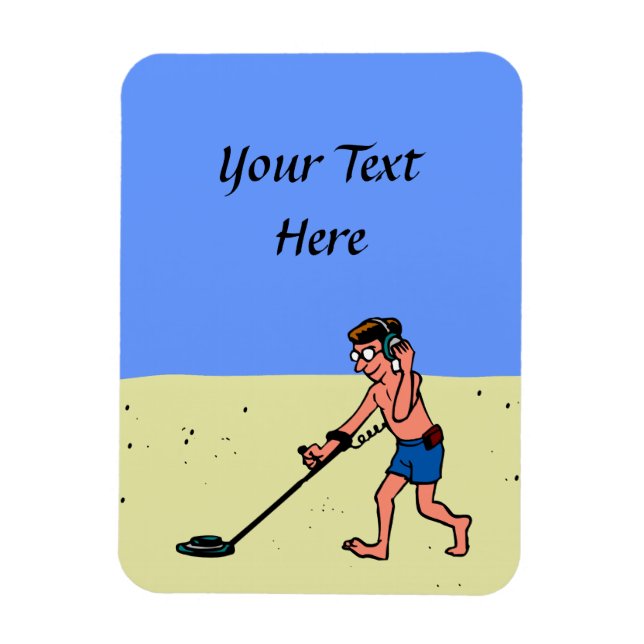 Man Metal Detection Beach Magnet (Vertikal)