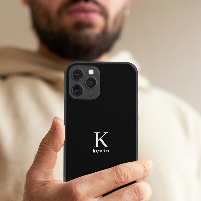 Man Monogram Name personalisiert Case-Mate iPhone Hülle (Von Creator hochgeladen)