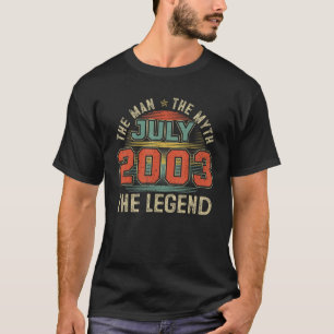 Man Myth Legend Juli 2003 20. Geburtstag 20 Jahre T-Shirt