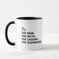 Man Myth Legend lustige, maßgeschneiderte Kaffee-T