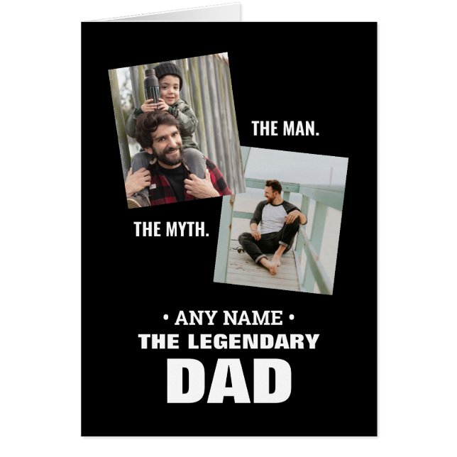 Man Myth Legend Papa Carte de Fête des pères perso (Devant)