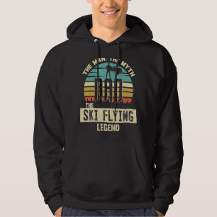 Man Myth Legend Vater Ski Flying Hoodie