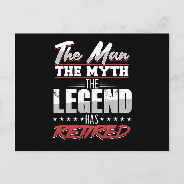 Man Myth Legende Ruhestand Opa Geschenk Postkarte (Vorderseite)
