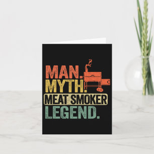 Man Myth Meat Smoker Legend Vater Grillvater Grill Karte
