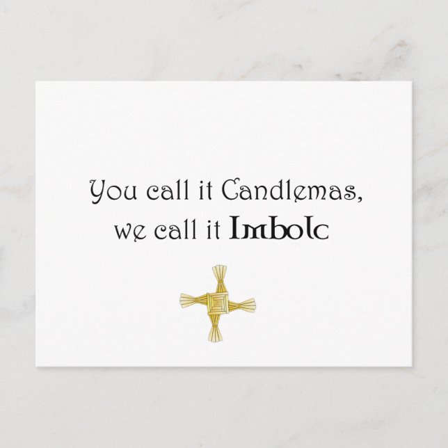 Man nennt es Candlemas, wir nennen es Imboli Postkarte (Vorderseite)