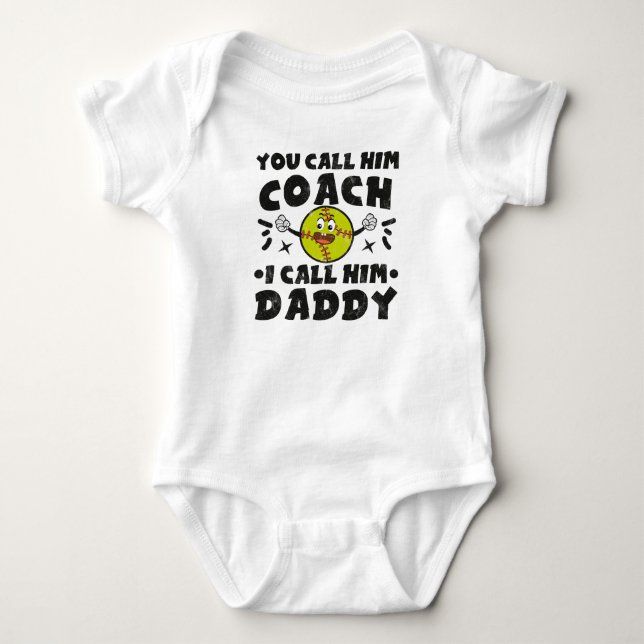 Man nennt ihn Coach, den ich ihn Daddy nenne, Nied Baby Strampler (Vorderseite)