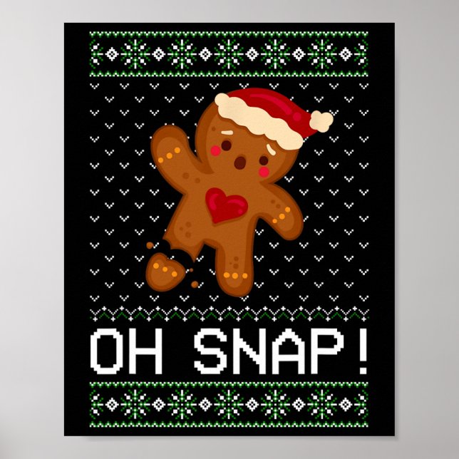 Man Oh schläfst Weihnachtskeks Poster (Vorne)