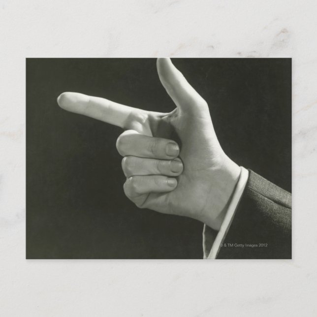 Man Pointing Postkarte (Vorderseite)