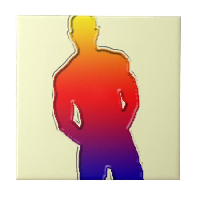 Man Posing Tile Fliese (Vorderseite)