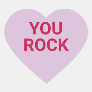 Man rockt lila Gespräche am niedlichen Valentinsta Herz-Aufkleber