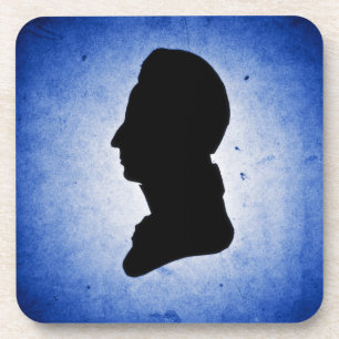 "Man Silhouette on Blue" Kork Untersetzer
