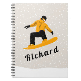 Man Snowboarden Individuelle Name Extreme Winter S Notizblock