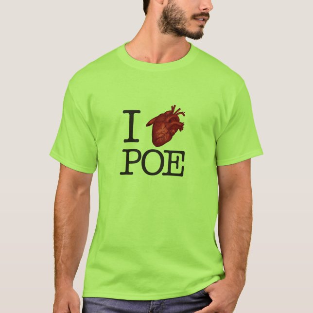 Man T-Shirt „Poe Heart " (Vorderseite)