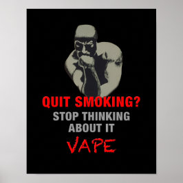 Man Thinking Vape Premium Poster Print