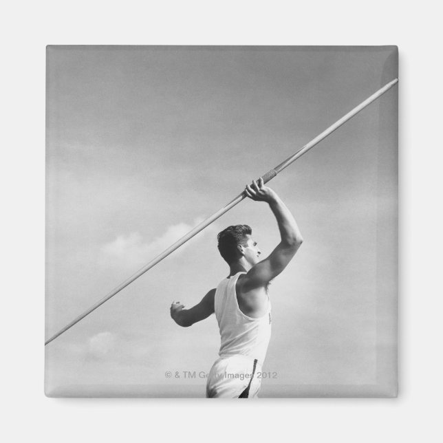 Man Throwing Javelin Magnet (Vorne)