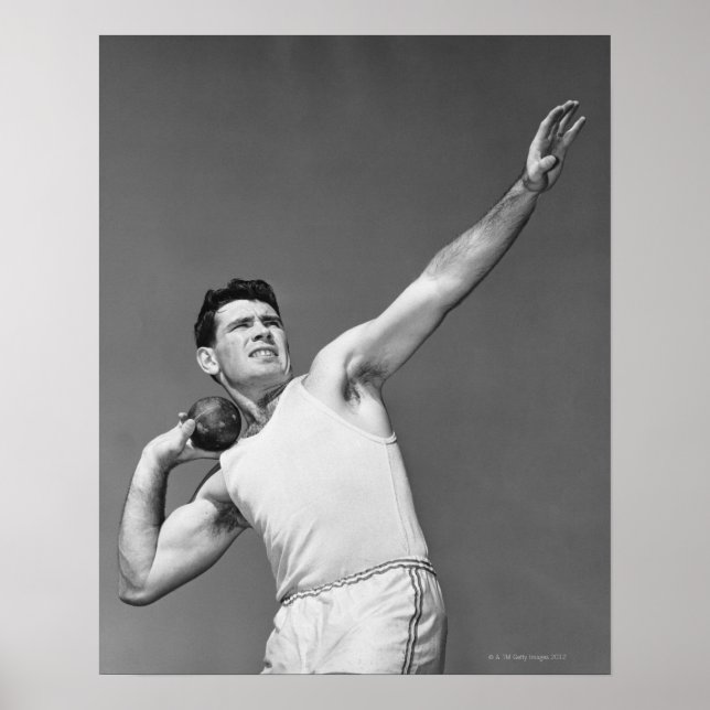 Man Throwing Shotput Poster (Vorne)