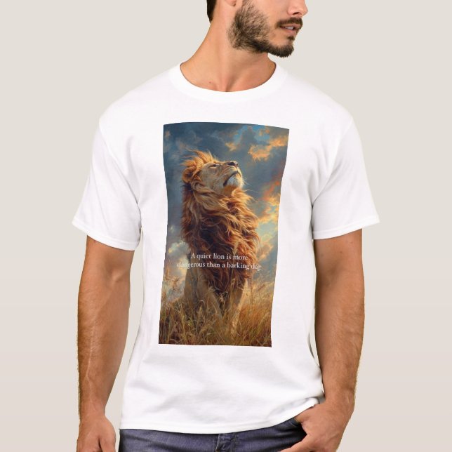 Man Tshirt mit Loin Design (Vorderseite)