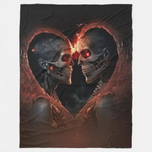MAN UND FRAU SKELETON FLEECEDECKE