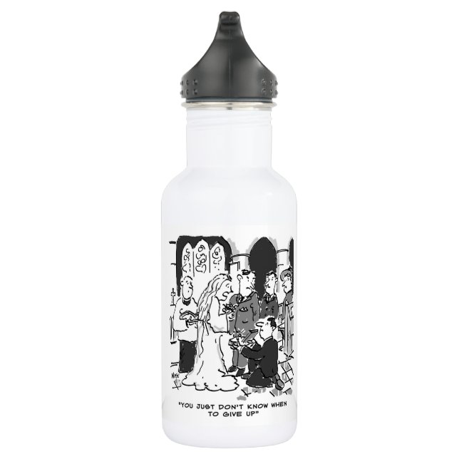 Man versucht, Bridge bei einer Hochzeit vorzuschla Edelstahlflasche (Rechts)