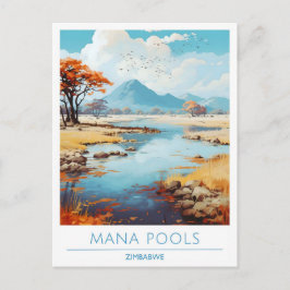 Mana Pools Nationalpark Zimbabwe Travel Postkarte