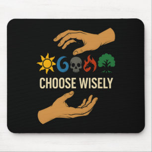Mana-Symbole sammeln Magie - Wähle weise Blau Mousepad